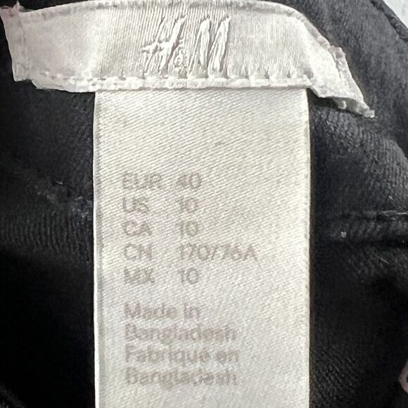 H&M Jeans Juniors 10 Black Slim Straight High Rise Stretch Denim Casual - Picture 13 of 13